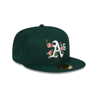 Oakland Athletics Gorra | New Era MLB Bloom 59fifty Fitted Cap Mexico - Verdes